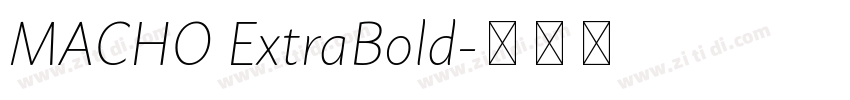 MACHO ExtraBold字体转换